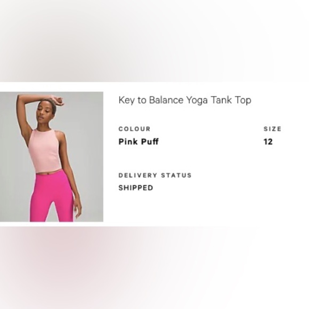 Lululemon Key to Balance Yoga Tank Top